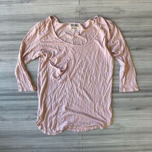 Nation LTD Women's Pink 3/4 Sleeve Top